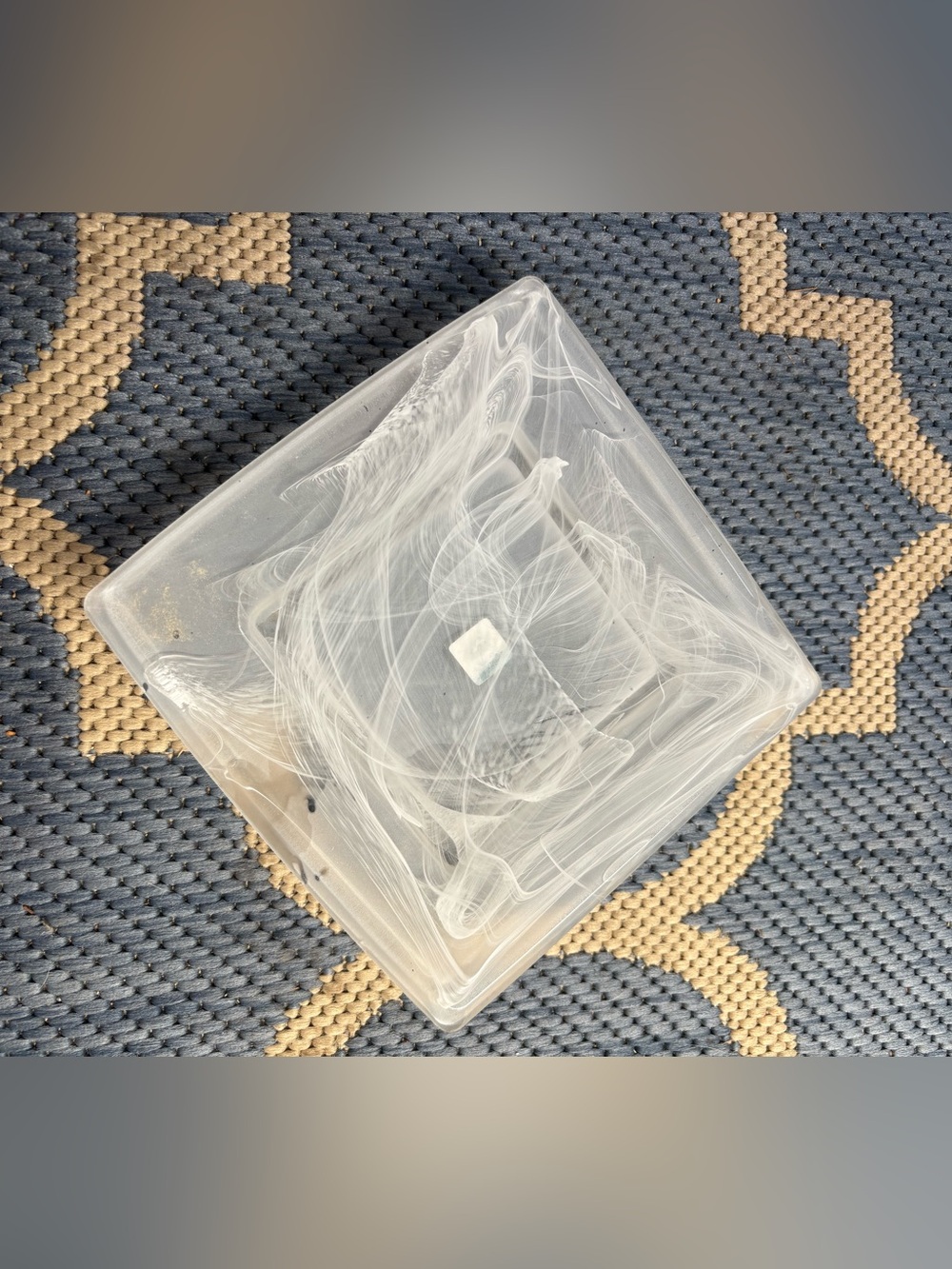 PartyLite Cloudy Glass Candle/Jewelry Holder